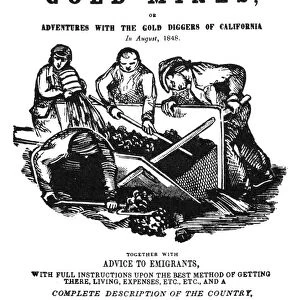 GOLD RUSH GUIDEBOOK, 1848. Cover of The Emigrants Guide to the Gold Mines, published