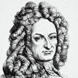 GOTTFRIED LEIBNIZ (1646-1716). German mathematician and philosopher. Line engraving