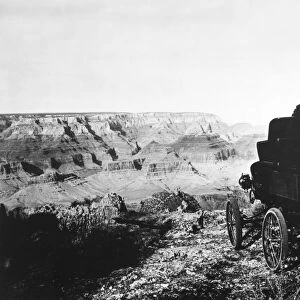 GRAND CANYON, 1902. A Toledo car at the Grand Canyon, Grand View Point, in 1902