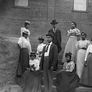 GROUP PORTRAIT, c1899. Group portrait of African-American men and women in Georgia