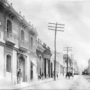 GUATEMALA CITY, 1911. Street scene in Guatemala City, Guatemala. Photograph, 1911