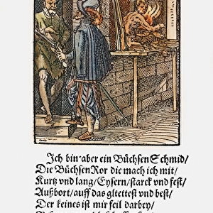 GUNSMITH, 1568. Woodcut, 1568, by Jost Amman