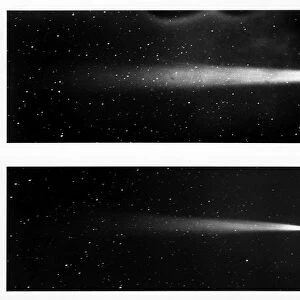 HALLEYs COMET, 1910. Two views of Halleys Comet. Photographed from Honolulu, 12 May
