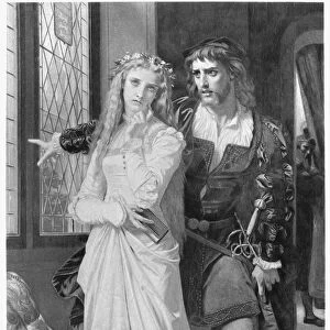 HAMLET AND OPHELIA. Photogravure, 1881, after a painting by Hugues Merle