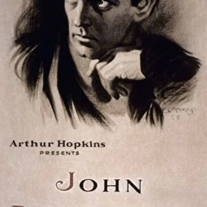 HAMLET POSTER, 1922. American theater. John Barrymore in Hamlet