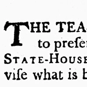 HANDBILL: TEA TAX, 1773. Handbill by the Sons of Liberty published at Philadelphia
