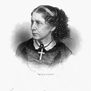 HARRIET BEECHER STOWE (1811-1896). American abolitionist and writer. Steel engraving, American, 1868