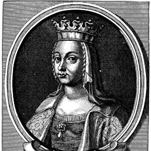 HILDEGARDE OF SWABIA (c757-783). Second wife of Charlemagne, King of the Franks (768-814) and Emperor of the West. 18th century engraving