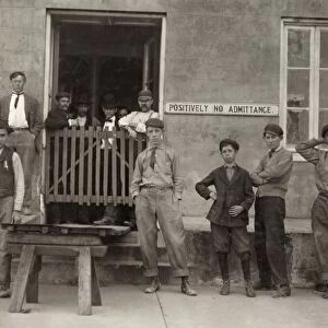 HINE: CHILD LABOR, 1910. Factory workers standing in front of the Phoenix American