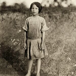 HINE: CHILD LABOR, 1913. A ten-year-old girl walking home from working at the Deep