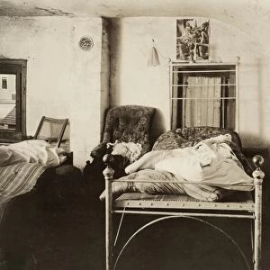 HINE: MILL HOUSING, 1912. Interior of a textile mill workers home in Pawtucket, Rhode Island