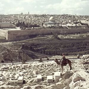 HOLY LAND: JERUSALEM. The Old City from Mount of Olives