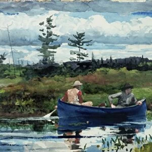 HOMER: THE BLUE BOAT, 1892. Watercolor on paper, Winslow Homer, 1892