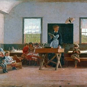 HOMER: COUNTRY SCHOOL. Oil on canvas by by Winslow Homer, 1871