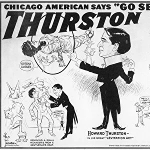 HOWARD THURSTON (1869-1936). American magician. Theatrical poster, c. 1920