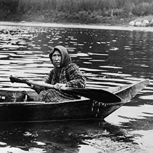 HUNA WOMAN, c1903. A Huna woman in Alaska. Photograph by Frank La Roche, c1903