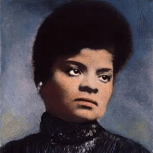 IDA B. WELLS (1862-1931). American journalist and reformer: oil over a photograph, n. d