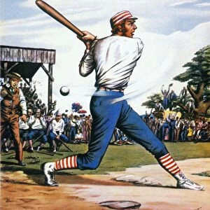 Illustration by Edward Wilson for the poem Casey at the Bat, 1888, by Ernest Lawrence Thayer