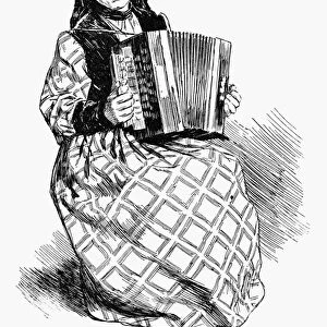 IMMIGRANTS, 1891. A motherless Italian child. Engraving, 1891