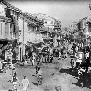 INDIA: BOMBAY, c1922. Street scene in Bombay (now Mumbai), India. Photograph, c1922