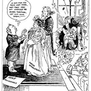 Interupting the Ceremony. John T. McCutcheons 1918 cartoon on the Senate fight against the League of Nations
