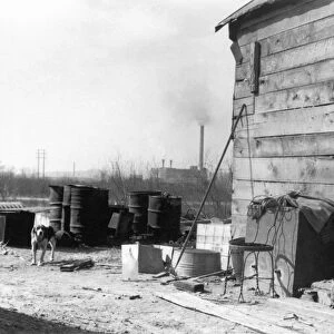 IOWA: FACTORY TOWN, 1940. Photograph by John Vachon, taken at Dubuque, Iowa, 1940