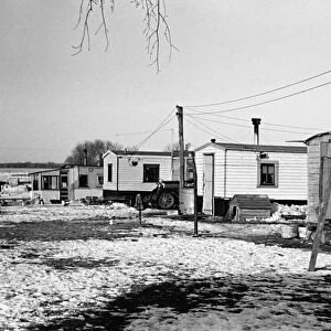 IOWA: SHANTY TOWN, 1936. Part of a shanty town in Spencer, Iowa. Photograph by Russell Lee