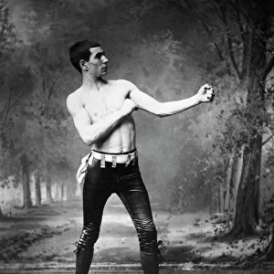 Irish champion featherweight boxer Ike Weir, The Belfast Spider, 1890s