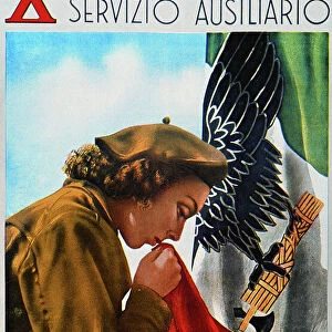 Italian World War II recruitment poster for the auxiliary service of the 10th Flotilla
