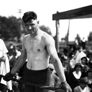 JACK DEMPSEY (1895-1983). American boxer. Photographed in training camp, May 1919