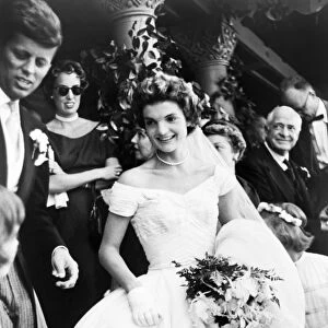 JACQUELINE KENNEDY (1929-1994). Wife of President John F. Kennedy, on her wedding day
