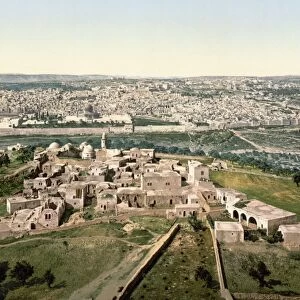 JERUSALEM, c1900. View of Jerusalem from the Mount of Olives. Photochrome, c1900