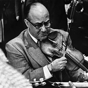 JOE VENUTI (1903-1978). Guiseppe Venuti. American jazz violinist and musician. Photograph by Bob Parent, c1960s