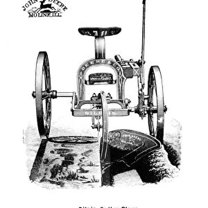 JOHN DEERE PLOW, 1882. A Gilpin Sulky Plow made by John Deere, 1882. Contemporary American engraving