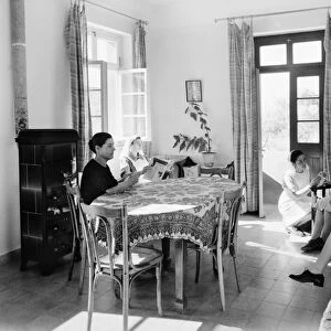 JORDAN: HOSPITAL, c1944. The doctors sitting room at the Gilead Mission Hospital in Ajloun