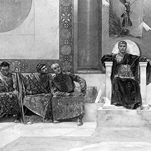 JUSTINIAN I (483-565). Emperor of the Eastern Roman Empire, 527-65. Photogravure engraving after a painting by Benjamin Constant, 19th century