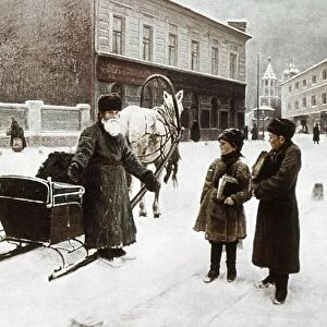 KASATKIN: THE JOKE, 1892. Oil on canvas by Nikolai Kasatkin, 1892