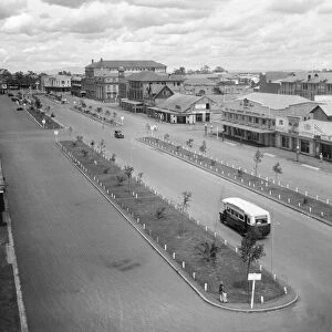 KENYA: NAIROBI, 1936. A view of Sixth Avenue in Nairobi, Kenya. Photographed in 1936