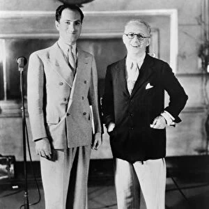 KERN & GERSHWIN, 1933. American composers Jerome David Kern (left) and George Gershwin