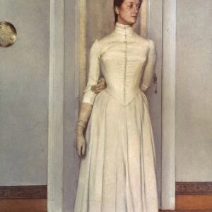 KHNOPFF: SISTER, 1887. Fernand Khnopff: The sister of the painter. Oil on canvas, 1887