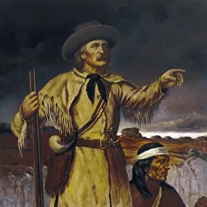 KIT CARSON (1809-1868). American frontiersman. Oil on canvas, 1867, by Henry H. Cross
