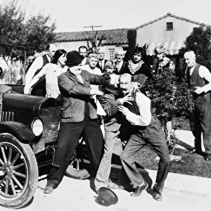 LAUREL AND HARDY. From the film Big Business (1929)