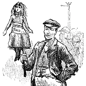 LONDON: DOCK STRIKE, 1889. A worker demonstrating at the Great London Docker s