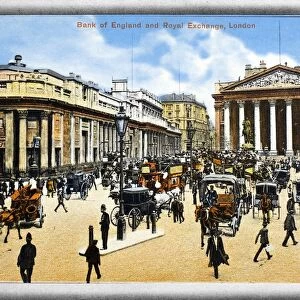 LONDON: ROYAL EXCHANGE. Bank of England and Royal Exchange at Threadneedle