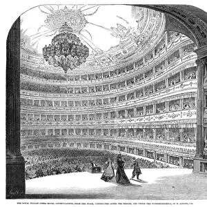 LONDON: ROYAL ITALIAN OPERA. Interior of the Royal Italian Opera House at Covent Garden in London