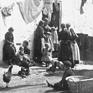 LONDON SLUM, c1890. A slum in London, south of the River Thames. Photograph, c1890