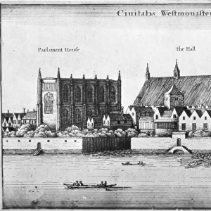 LONDON: WESTMINSTER, 1647. Part of Westminster, with Parliament House, Westminster Hall