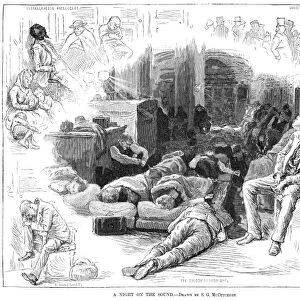 LONG ISLAND: SALOON, 1880. A Night on the Sound. Scenes of immigrants sleeping