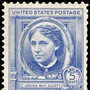 LOUISA MAY ALCOTT (1832-1888). American author. U. S. commemorative postage stamp, 1940