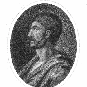 LUCIUS ANNAEUS SENECA (4 B. C. ?-65 A. D. ). Roman statesman, philosopher and tragic playwright. Aquatint, c1820